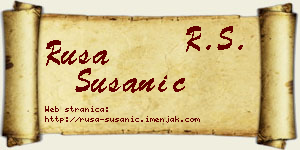 Rusa Susanić vizit kartica